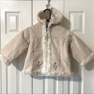 TODDLER FAUX SUEDE FUR LINED JACKET